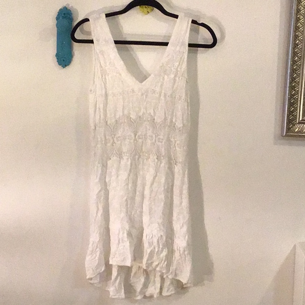 White embroidered summer dress